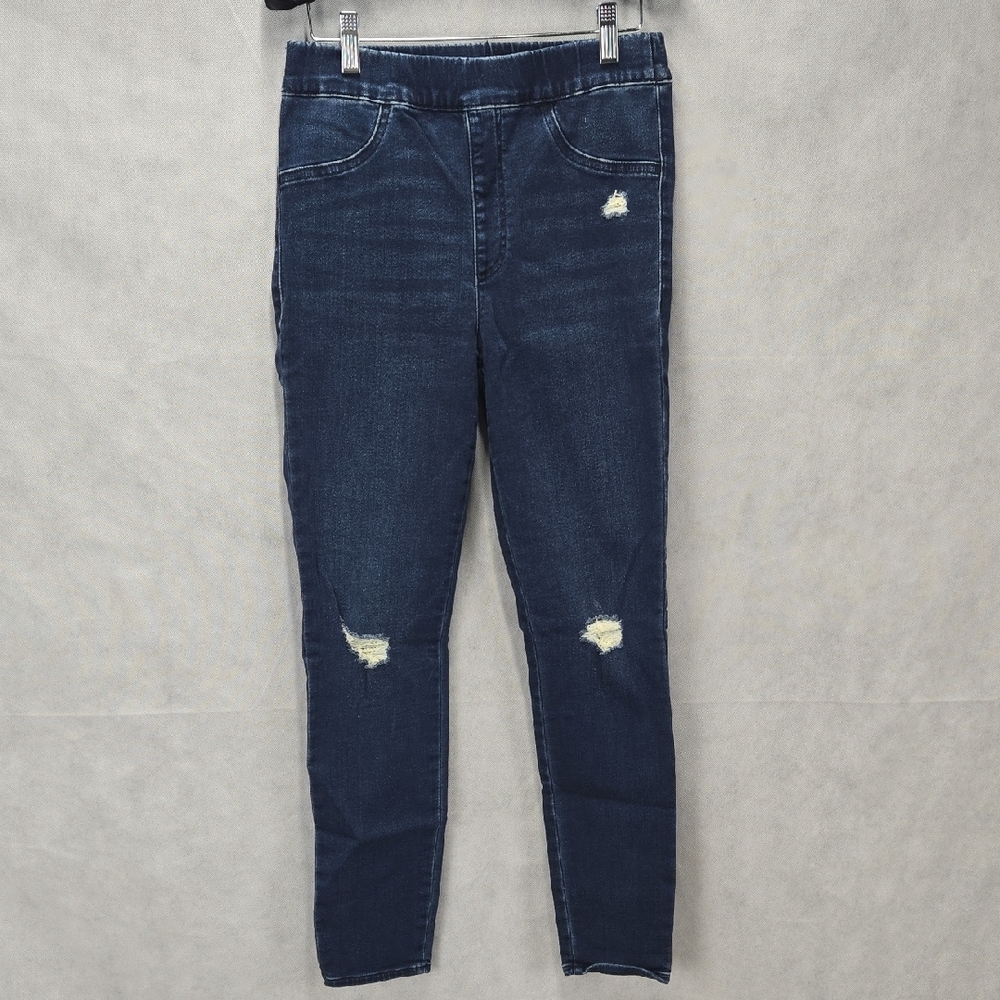 Express Dark Blue Distressed Jeggings